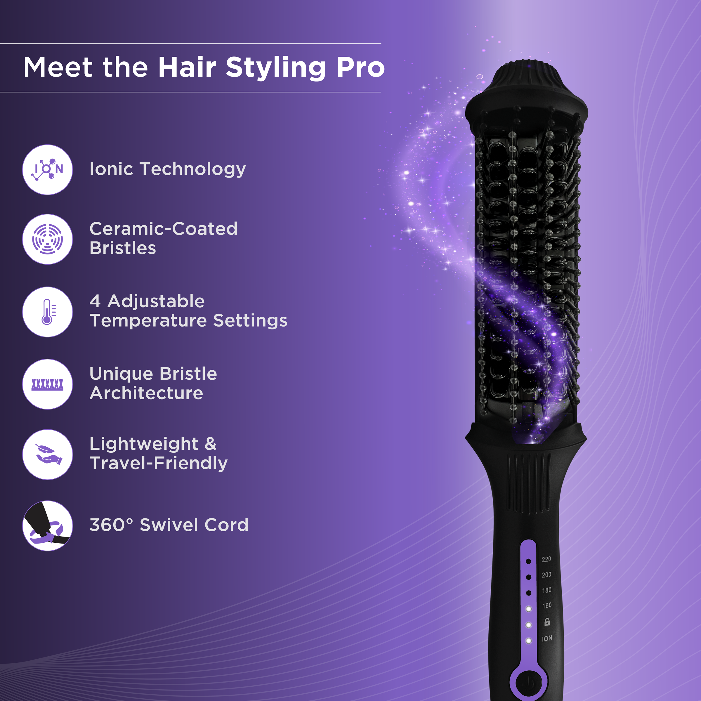 Buy BBlunt Pro Insta Corded Straightener Brush (Ceramic Coated Bristles ...